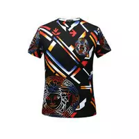 versace t-shirt unisexe graphique haute couture indicator black